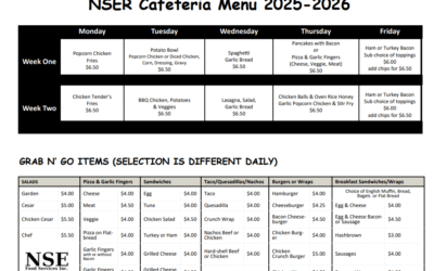 Cafeteria Menu 2025-2026